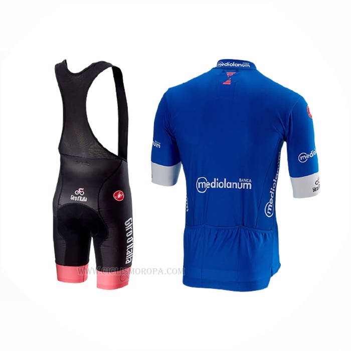 2018 Ropa Ciclismo Giro d'Italia Azul Mangas Corta y Culotte Corto